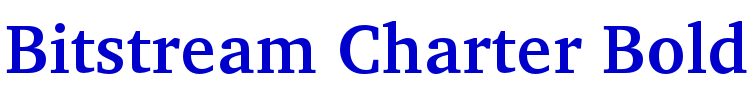 Bitstream Charter Bold font